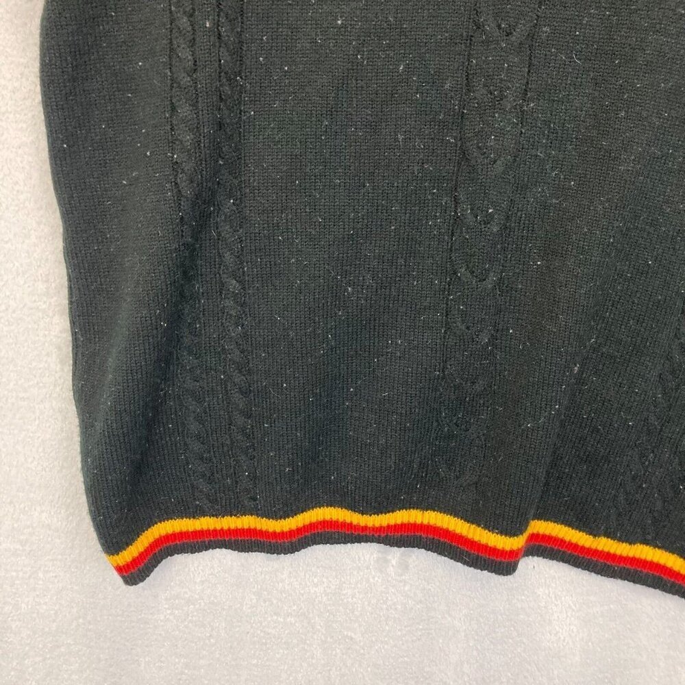 Delf USA‎ Vintage Knit Sweater Vest Mens XL Black Red Hip Hop Retro 90s Y2K - Picture 5 of 13